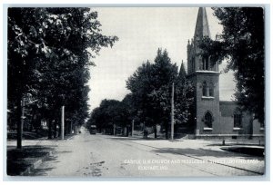 c1905's Castle UB Church Middlebury Street Elkhart Illinois IL Unposted Postcard