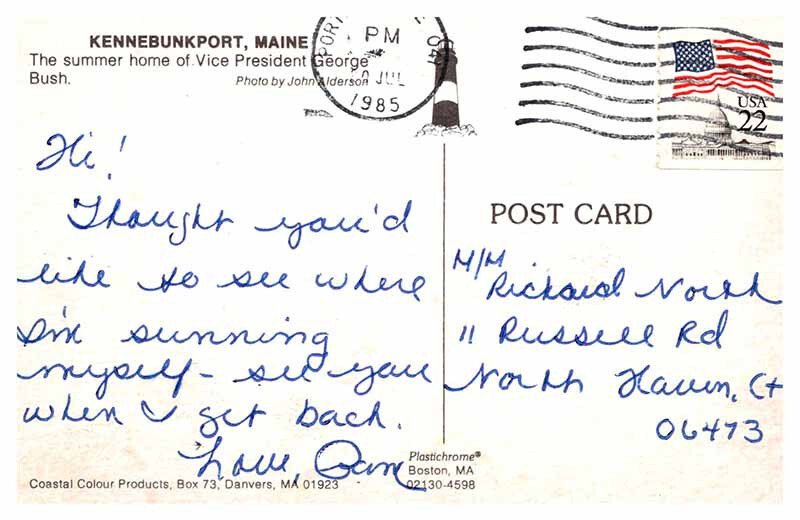 Postcard HOUSE SCENE Kennebunkport Maine ME AR9686