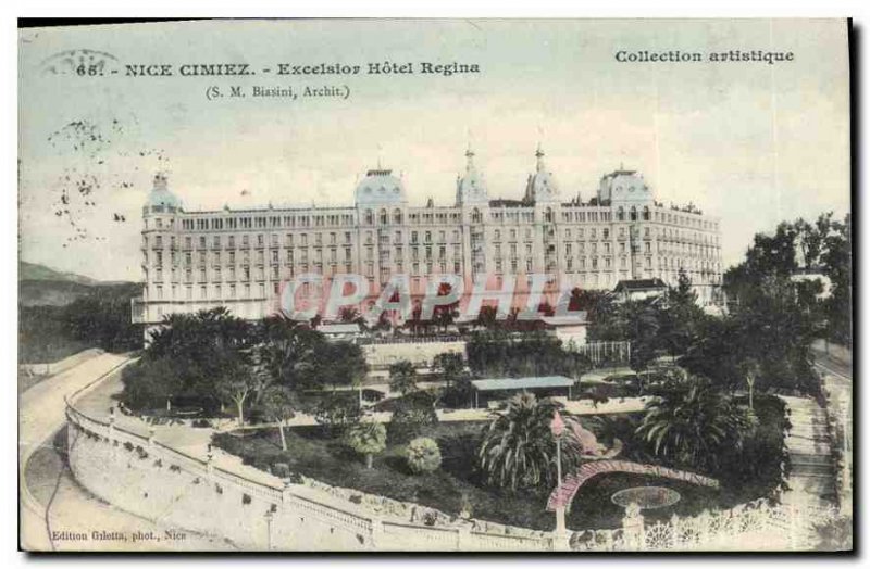 Postcard Old Nice Cimiez Excelsior Hotel Regina Art Collection