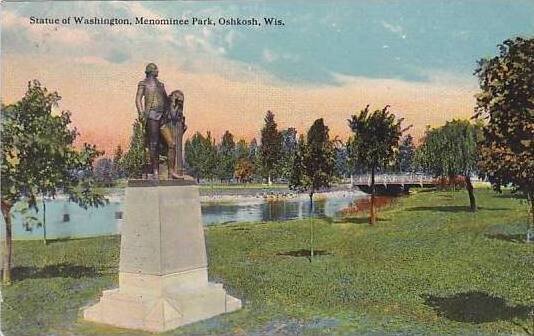 Wisconsin Oshkosh Statue Of Washington Menominee Park