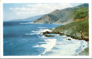 Vtg Carmel-San Simeon Highway California Coast CA Unused Chrome Postcard