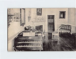 Postcard Miss Custis's Music Room, Mount Vernon, Virginia