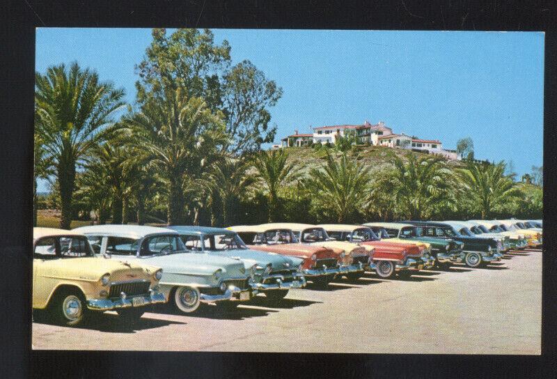 PHOENIX ARIZONA WRIGLEY RESIDENCE 1950's CARS 1955 CHEVY VINTAGE POSTCARD