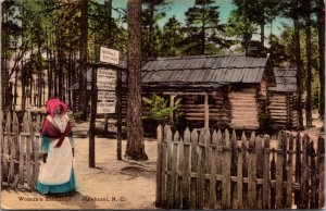Hand Colored Postcard Woman's Exchange in Pinehurst, North Carolina