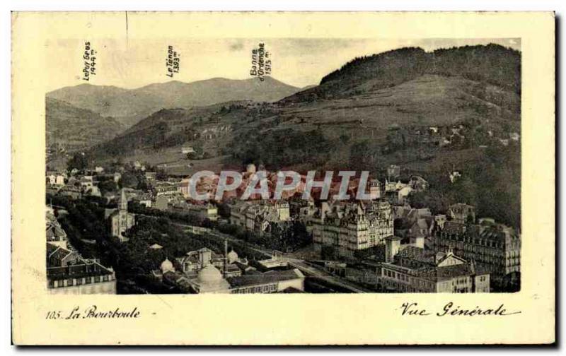 Old Postcard La Bourboule Vue Generale