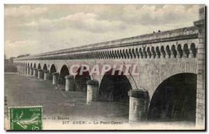 Old Postcard Agen The Canal Bridge