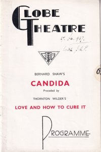 Candida Bernard Shaw Ann Harding RARE Old Globe Theatre Programme