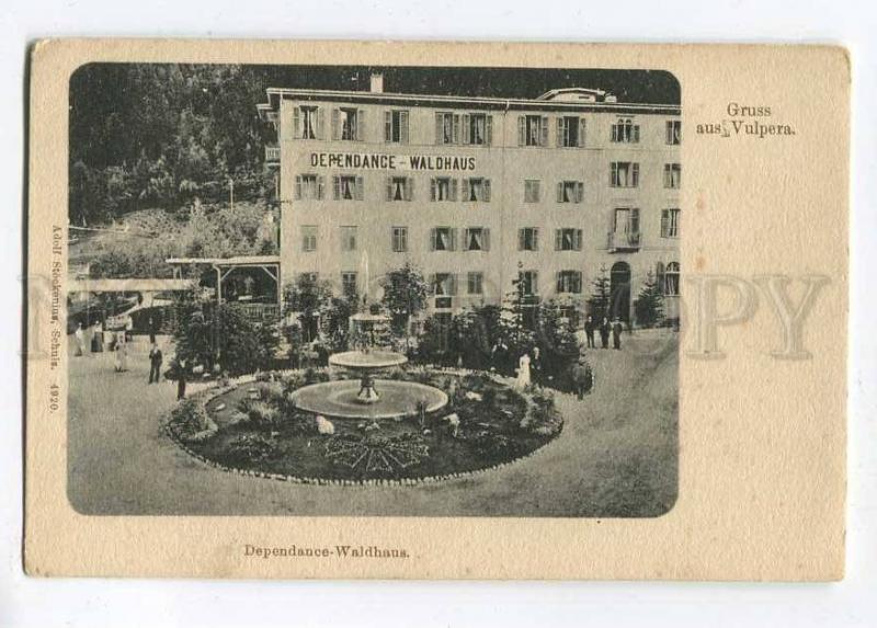 258044 SWITZERLAND GRUSS aus VULPERA HOTEL Waldhaus Vintage PC