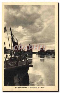 Old Postcard La Rochelle L'Entree du Port Fishing Boat