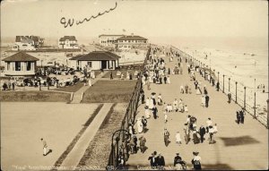 Long Beach Long Island New York NY Boardwalk c1910 Real Photo Postcard #2
