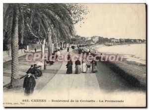 Postcard Old Cannes Croisette Boulevard de la Promenade