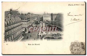 Old Postcard Paris Rue de Rivoli