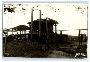 Early Farm Scene Santa Clara Cuba Real Photo RPPC Postcard (H22)