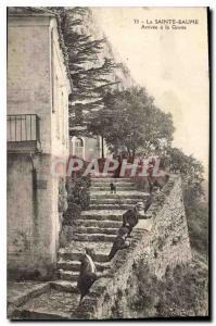 Old Postcard La Sainte Baume Arrive in the Cave