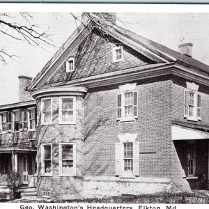 c1910s Elkton, MD George Washington Headquarters Litho Photo Postcard RARE A158