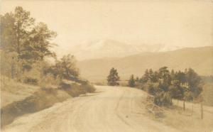 1930s RUIDOSO NEW MEXICO Road Black Forest RPPC real photo postcard 5316