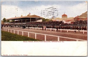 1909 Race Track State Fair Grounds Springfield Illinois IL Posted Postcard