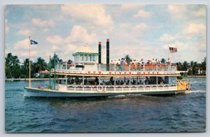 Transportation~Boat~New River Queen Fort Lauderdale Florida~Vintage Postcard