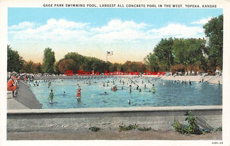 8 Postcards, Topeka Kansas, Library-Post Office-Street Scene-YWCA-Pool