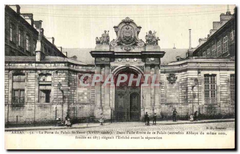 Old Postcard Arras Palace Gate St Vaast