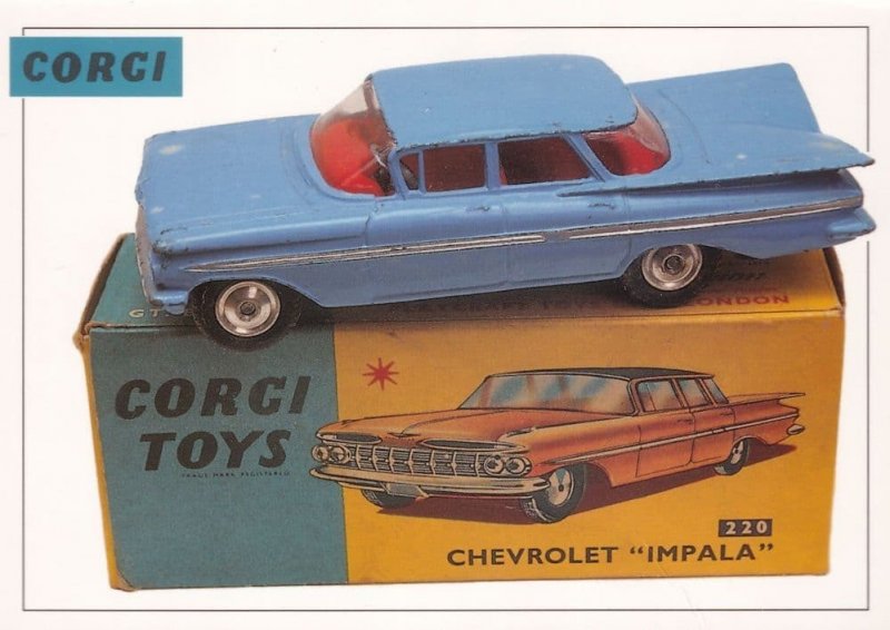 Corgi Toys Car Impala Advertising Postcard
