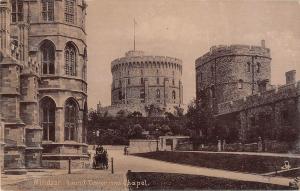 uk19421 round tower and chapel  windsor real photo uk