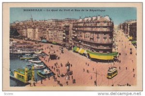 Le Quai Du Port Et Rue De La Republique, Marseille (Bouches Du Rhone), France...