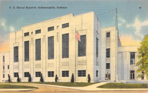 Indianapolis Indiana 1940s Postcard US Naval Reserve