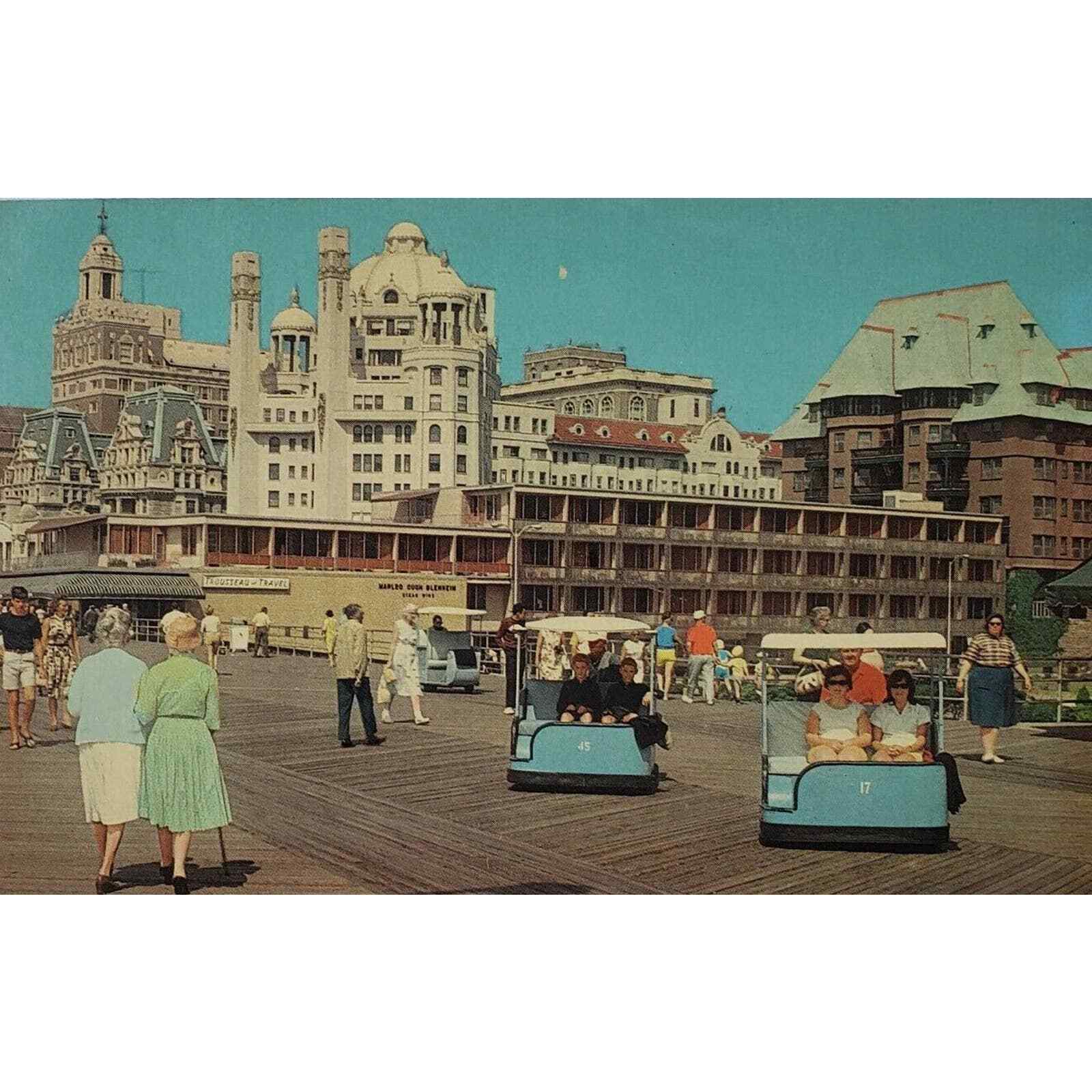 1950 Rolling Chairs Atlantic City Boardwalk NJ Postcard United States