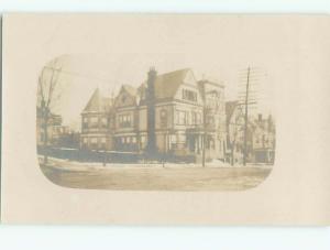 Old rppc BUILDING SCENE Architecture Postcard AB0938