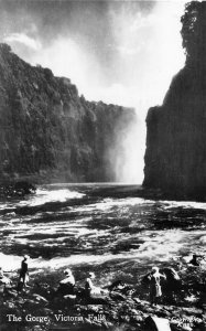 RPPC VICTORIA FALLS THE GORGE SOUTH AFRICA SAPSCO REAL PHOTO POSTCARD