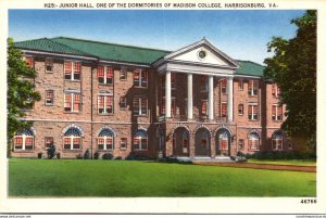 Virginia Harrisonburg Junior Hall One Of The Dormitories Of Madison College