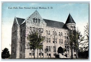 c1910 East Hall State Normal School Madison South Dakota SD Antique Postcard