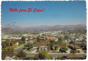 US  Hello from  El Cajon, California. used, mailed 1984.