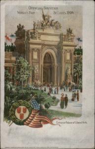1904 St. Louis World's Fair Lewis & Clark SILVER BACKGROUND Postcard #2