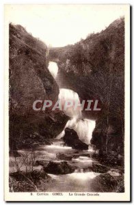 Postcard Old Gimel The big waterfall