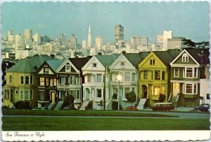 Postcard - San Francisco at Night - San Francisco, California