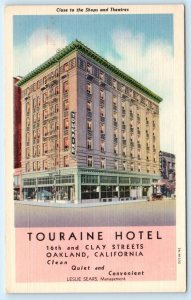 OAKLAND, California CA ~ Roadside TOURAINE HOTEL 1930s Alameda County Postcard