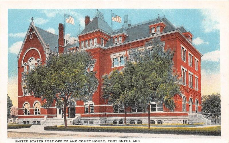 Arkansas Ar Postcard FORT SMITH c1910 COURT HOUSE U.S. POST OFFICE Building