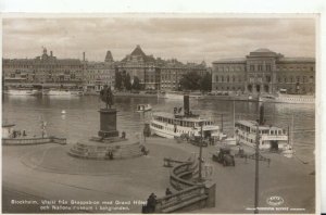 Sweden Postcard - Stockholm - Utsikt Fran Skeppsbron Med Grand Hotel  Ref TZ8989