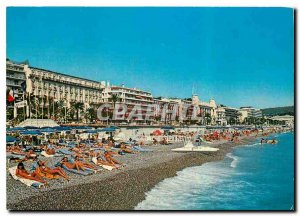Postcard Modern Riviera Franch Riviera Nice (Alpes Maritimes) and Blue Beach ...