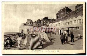 Old Postcard Ault Onival Laterrasse