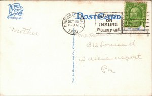 Cincinnati, Ohio, Music Hall, Washington Park - Postcard - vintage