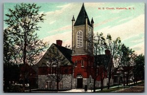 Postcard Wellsville NY c1910 M. E. Church Methodist Episcopal