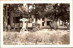 RPPC McMillan Cottage, Lake Gage IN c194 Vintage Postcard X44