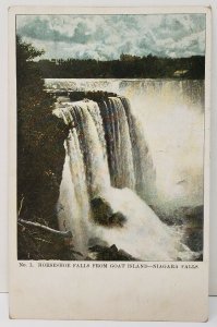 Horseshoe Falls from Goat Island Niagara Falls 1907 Postcard C12