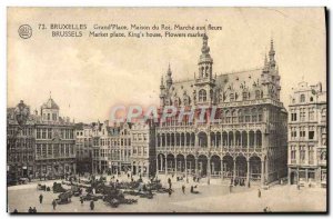 Old Postcard Brussels Grand Place Maison Du Roi On Flower