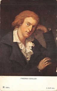 Lot108 friedrich schiller painting postcard a graff poet germany historical