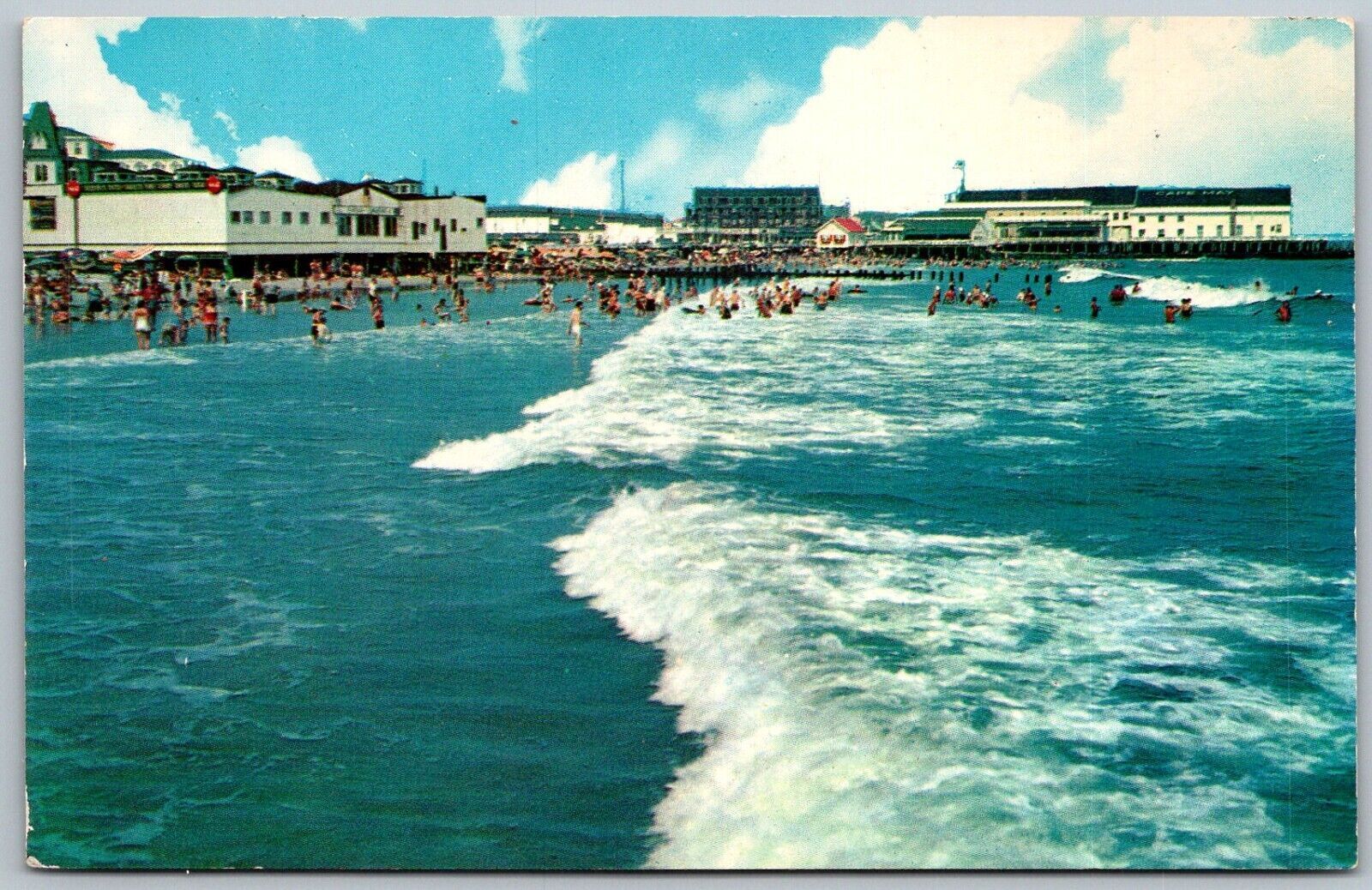 Cape May New Jersey 1950s Postcard Cape May Beach Ocean Pier Europe