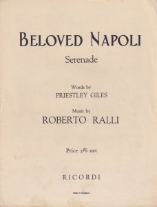 Beloved Napoli Serenade Roberto Ralli Rare Italian Classical Sheet Music